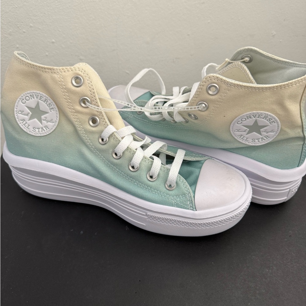 Converse Women's Gradient High-Top Sneakers - Cream and Green